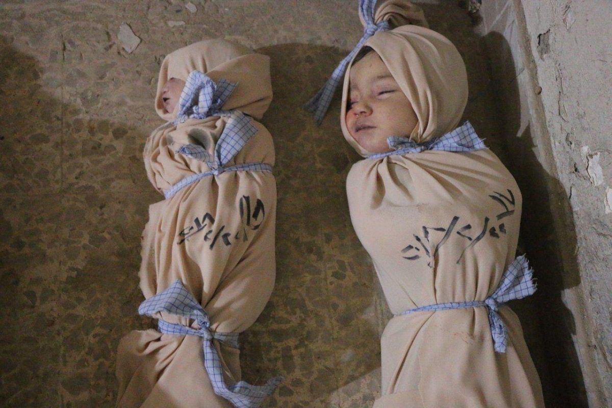 ضحايا أطفال نتيجة القصف على الغوطة الشرقية