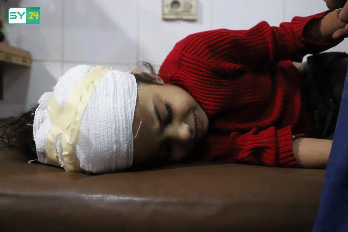 طفلة مصابة في الغوطة الشرقية